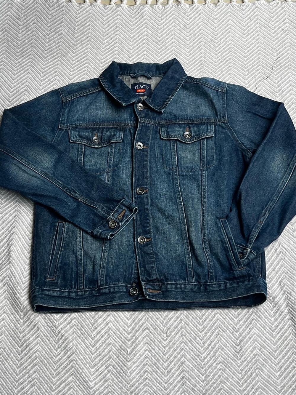 Place Dark Blue Classic Denim Jacket with Button Front